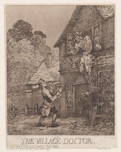 村の医者、1774 年 6 月 8 日、1774 年 6 月 8 日。 作： Thomas Rowlandson