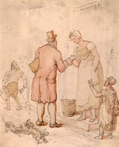 郵便配達員、19 世紀初頭 作： Thomas Rowlandson