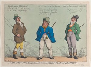 ファッションの現代人を形成するための 3 つの主要な要件、1814 年 9 月 15 日、1814 年 9 月 15 日。 作： Thomas Rowlandson