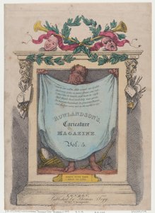 タイトルページ、ローランドソンの似顔絵雑誌、Vol。 5、1808年、1808年。 作： Thomas Rowlandson