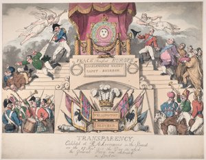 透明感。1815年11月27日、ストランドのR.アッカーマンの店で展示された... 作： Thomas Rowlandson
