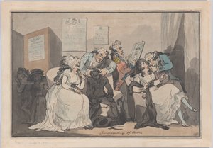 歯の移植、1787年、1787年。 作： Thomas Rowlandson