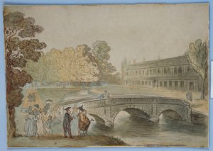 トリニティ図書館、ケンブリッジ 作： Thomas Rowlandson