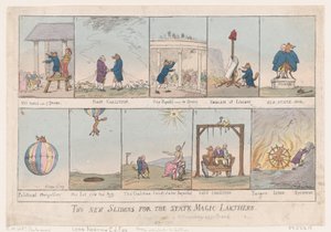 State Magic Lantern の 2 つの新しいスライド、1783 年 12 月 29 日、1783 年 12 月 29 日。 作： Thomas Rowlandson
