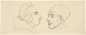 2つの風刺画：男性と女性