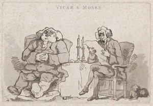牧師とモーセ, 1786., 1786. 作： Thomas Rowlandson