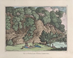 コーンウォールのボドミン近くのブリスランドの眺め、「自然からのスケッチ」、1822 年、1822 年。 作： Thomas Rowlandson
