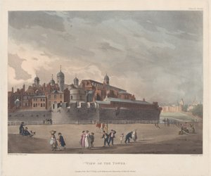 塔の眺め、1809 年 10 月 1 日、1809 年 10 月 1 日 作： Thomas Rowlandson