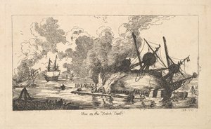 1787年のフランス海岸の眺め。 作： Thomas Rowlandson