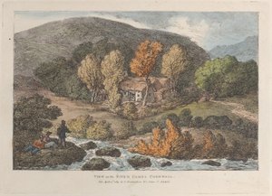 1812 年 4 月 12 日、コーンウォールの景色からのキャメル川の眺め、1812 年 4 月 12 日。 作： Thomas Rowlandson