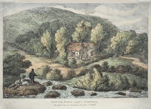 コーンウォールの景色: キャメル川の景色, コーンウォール 作： Thomas Rowlandson