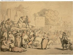 ヴィレッジ・フェアハーレクインとクワック 作： Thomas Rowlandson