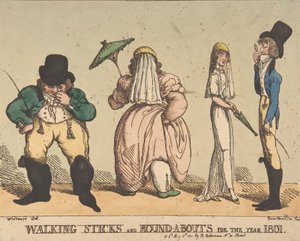 1801 年 5 月 8 日、1801 年 5 月 8 日の杖とラウンド アバウト。 作： Thomas Rowlandson