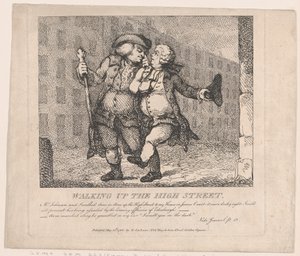 1786 年 5 月 15 日、エディンバラ、ハイ ストリートを歩く 作： Thomas Rowlandson