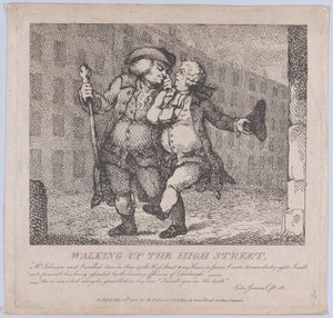1786 年 5 月 15 日、エディンバラ、ハイ ストリートを歩く 作： Thomas Rowlandson
