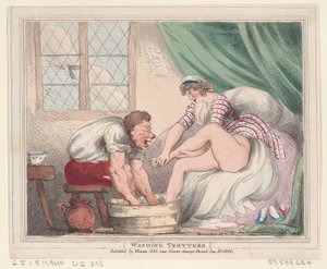 ウォッシング・トロッターズ、1800 年 1 月 20 日、1800 年 1 月 20 日。 作： Thomas Rowlandson
