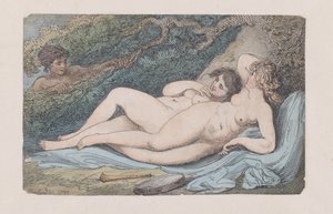 ウッドニンフの発見、1799年、1799年。 作： Thomas Rowlandson