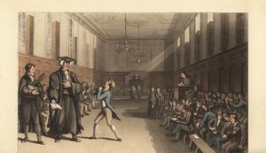 男子校を卒業する若い学生 作： Thomas Rowlandson