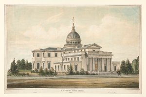 N.E. 1794 年に建てられた州議会議事堂のビュー - ニュージャージー州トレントン 1845-6 年に変更および拡大