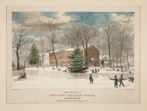 West-Town Boarding School (南東ビュー)、チェスター社、ペンシルベニア州 作： Thomas S. Sinclair