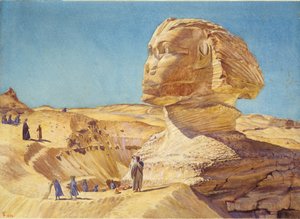 ギザのピラミッドの大スフィンクス、1854 年 作： Thomas Seddon