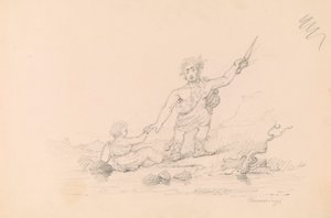 子供を救出する兵士 作： Thomas Seir Cummings