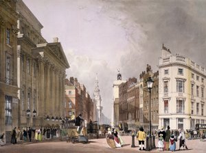 チープサイドアンドマンションハウス、1842 作： Thomas Shotter Boys