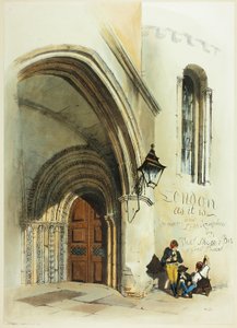戸口、寺院、ロンドンの原風景の口絵 作： Thomas Shotter Boys