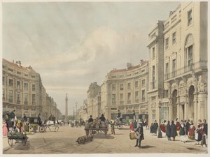 あるがままのロンドン: リージェント ストリート、ヨーク公の記念柱を望む 作： Thomas Shotter Boys