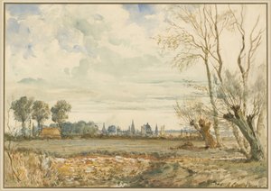 オックスフォードを遠望する牧草地 作： Thomas Shotter Boys