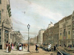 オールド・ボンド・ストリートの角から見たピカデリー（「London As It Is」より）。 作： Thomas Shotter Boys