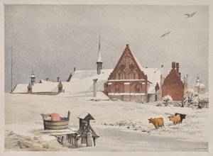 パリ、ゲント、アントワープ、ルーアンの絵のように美しい建築物: バイローク、ゲント、ベルギー 作： Thomas Shotter Boys