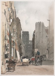 パリ、ゲント、アントワープ、ルーアンの絵のような建築物：ノートルダム寺院、パリ、1839年。 作： Thomas Shotter Boys