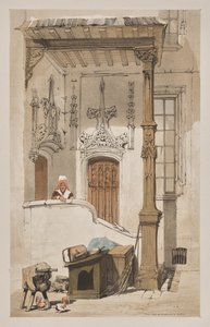 パリ、ゲント、アントワープ、ルーアンの美しい建築物: Rue des Marmousets, Paris 作： Thomas Shotter Boys