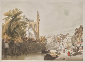パリ、ゲント、アントワープ、ルーアンの絵のように美しい建築物：Rue du Rivage、Abbeville、フランス
