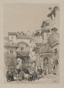 スペインの美しいスケッチ: グラナダ、ヴィヴァランブラの門 作： Thomas Shotter Boys