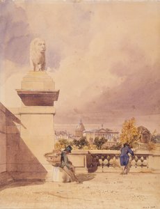 チュイルリーのテラスから見たコンコルド橋 作： Thomas Shotter Boys