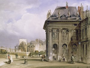 パリの学院から見たシテ島、1830-39年頃（水彩画 作： Thomas Shotter Boys