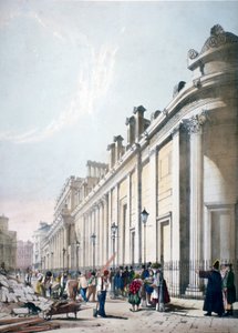 ロンドン市のイングランド銀行の眺め、1842 年 作： Thomas Shotter Boys