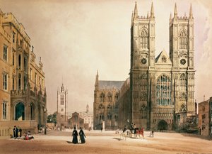 ウェストミンスター寺院と病院、1842 作： Thomas Shotter Boys