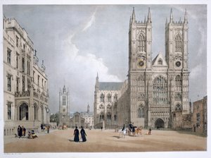 ウェストミンスター寺院と病院、ロンドン、1842 作： Thomas Shotter Boys