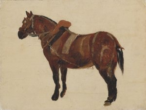 働く馬の研究（キャンバスに油彩） 作： Thomas Sidney Cooper