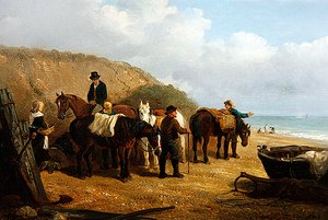 キャッチボールを待つ（油彩・キャンバス） 作： Thomas Smythe