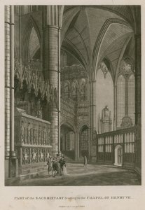 ロンドンのウェストミンスター寺院、ヘンリー7世の礼拝堂に通じる聖職者の一部 作： Thomas Snr. Malton