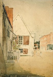 A Street in Southall （ペン、インク、水彩、紙） 作： Thomas Stothard