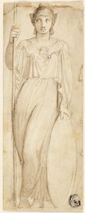 アテナ、またはアテナとして識別されるブリタニア 作： Thomas Stothard