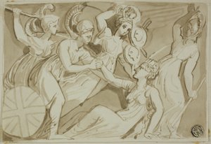ブリタニアを助けに来た女戦士たち 作： Thomas Stothard
