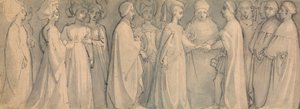 中世の結婚式のフリーズ 作： Thomas Stothard