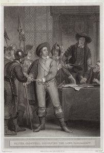 長い議会を解散したオリバー・クロムウェル（1599-1658） 作： Thomas Stothard