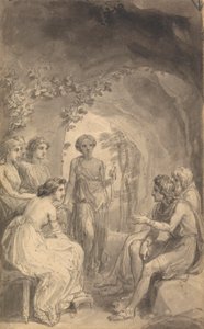 フェネロンの「ユリシーズの息子テレマコスの冒険」の 6 つの挿絵の 1 つ 作： Thomas Stothard